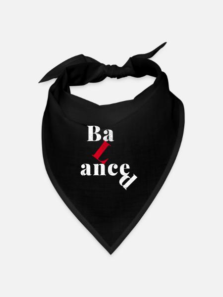 Eine Frage der Balance. - Bandana Dreieckstuch - Schwarz