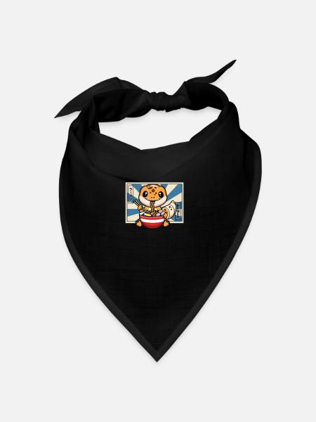 Leopardgecko - Bandana Dreieckstuch - Schwarz