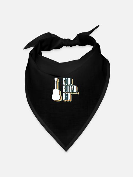 Coole Gitarre, Bro - Akustikgitarre - Bandana Dreieckstuch - Schwarz
