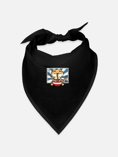 Bärtiger Drache - Bandana Dreieckstuch - Schwarz