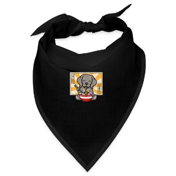 Weimaraner - Bandana Dreieckstuch - Schwarz - Vorne