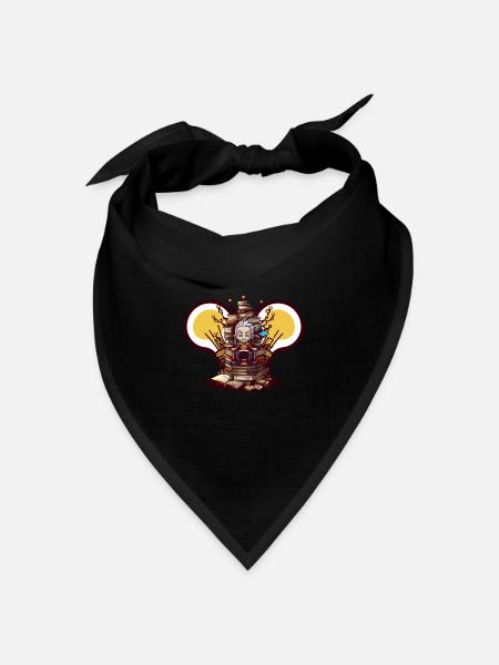 Bücher Thron der Wissenschaft - Atheist Atheismus - Bandana Dreieckstuch - Schwarz