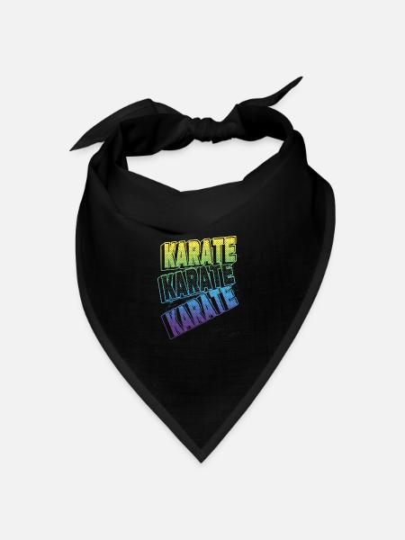 Karate Schrift Kampsport Kampfkunst Kämpfen Sport - Bandana Dreieckstuch - Schwarz