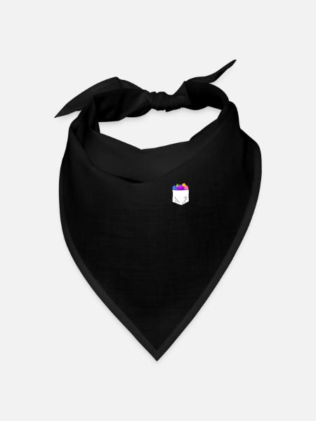 Edelsteine, die aus dem Taschenbereich - Bandana Dreieckstuch - Schwarz