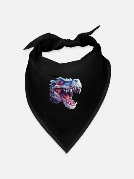 Drache Zombie Halloween Drache Kinder - Bandana Dreieckstuch - Schwarz