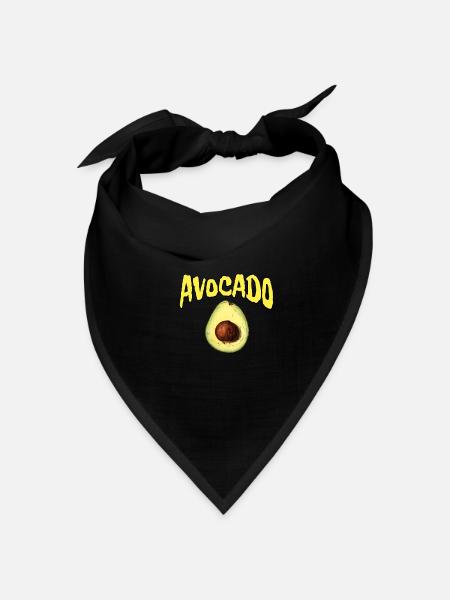 Avocado - Bandana Dreieckstuch - Schwarz