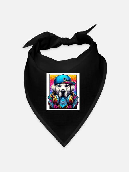 Hund - Bandana Dreieckstuch - Schwarz