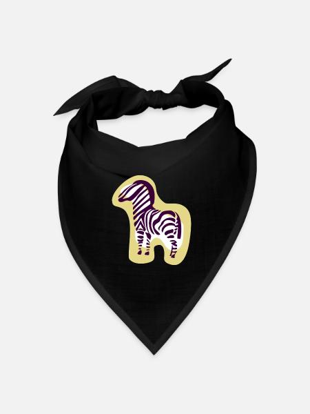 animals_zebra - Bandana Dreieckstuch - Schwarz