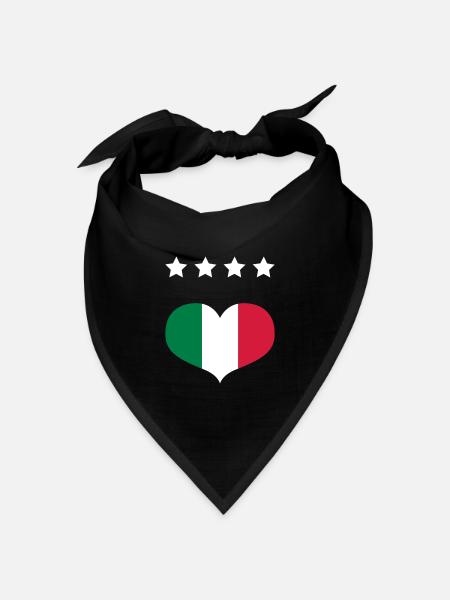 Italian Football - Bandana Dreieckstuch - Schwarz