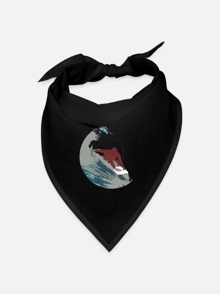 Surfer - Bandana Dreieckstuch - Schwarz