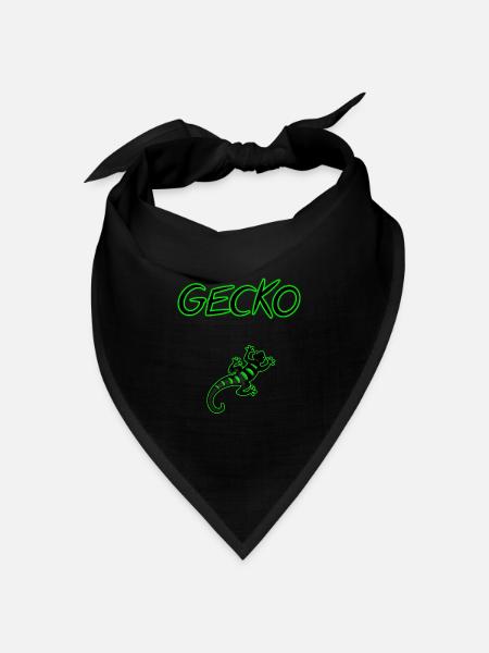 Gecko - Bandana Dreieckstuch - Schwarz