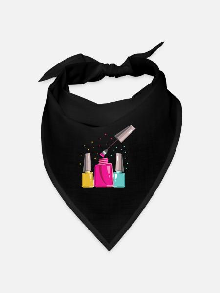 Nageltechniker Liebe Künstler Manikürist Geschenk - Bandana Dreieckstuch - Schwarz