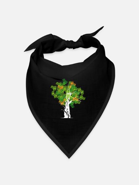tree baum bäume natur symbol colors Farben - Bandana Dreieckstuch - Schwarz