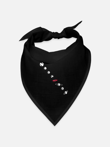 Tesla in Space Solar System SpaceX - Bandana Dreieckstuch - Schwarz
