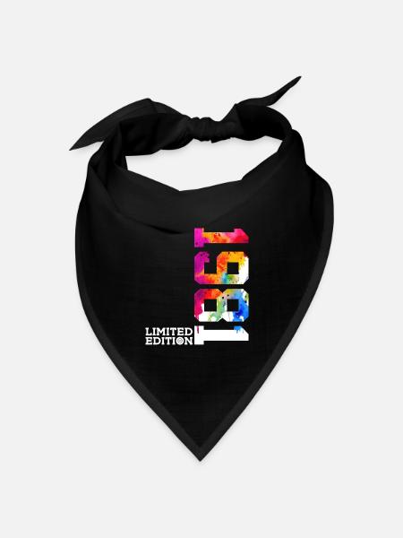 45. GEBURTSTAG LIMITED EDITION 1981 - Bandana Dreieckstuch - Schwarz