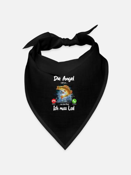 Die Angel ruft an... Aus dem Weg, ich muss los! - Bandana Dreieckstuch - Schwarz