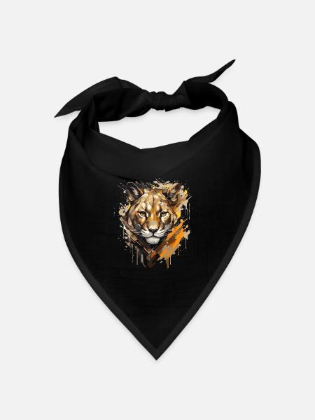 Das Gesicht des - Street Art - Bandana Dreieckstuch - Schwarz