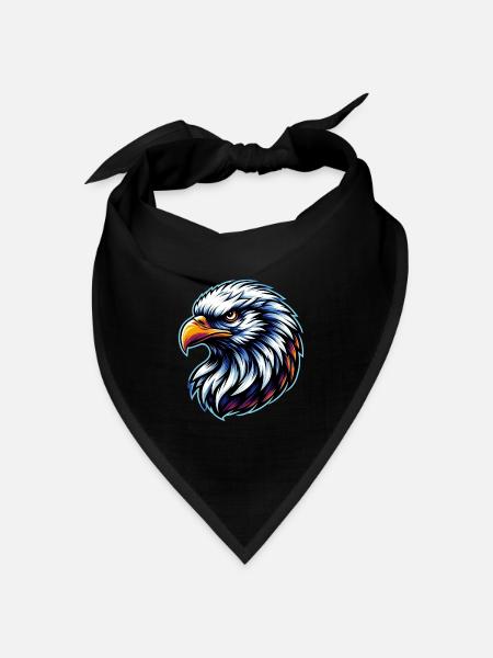 Weißkopfseeadler - Bandana Dreieckstuch - Schwarz