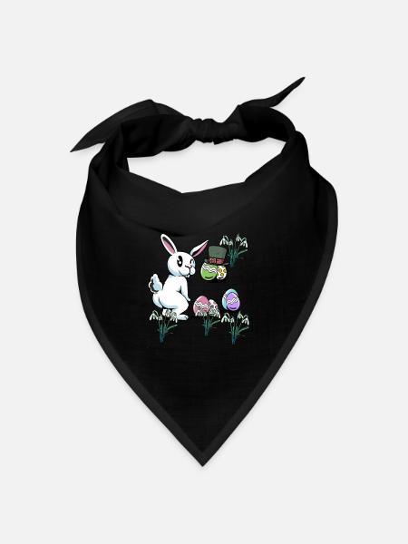 Schlappohr Kind Ostern Eier Hut Nager Kaninchen - Bandana Dreieckstuch - Schwarz