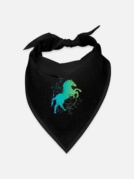 Pferd Illustration Explosion Kunst Symbol icon - Bandana Dreieckstuch - Schwarz