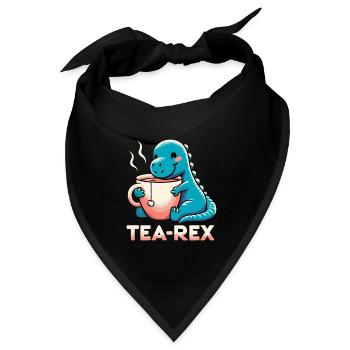 Tee Rex Tee-Rex Teetrinker Geschenk - Bandana Dreieckstuch - Schwarz - Vorne
