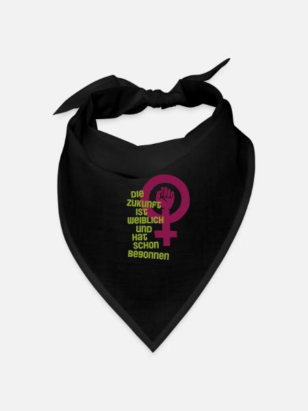 Die Zukunft ist weiblich - Bandana Dreieckstuch - Schwarz
