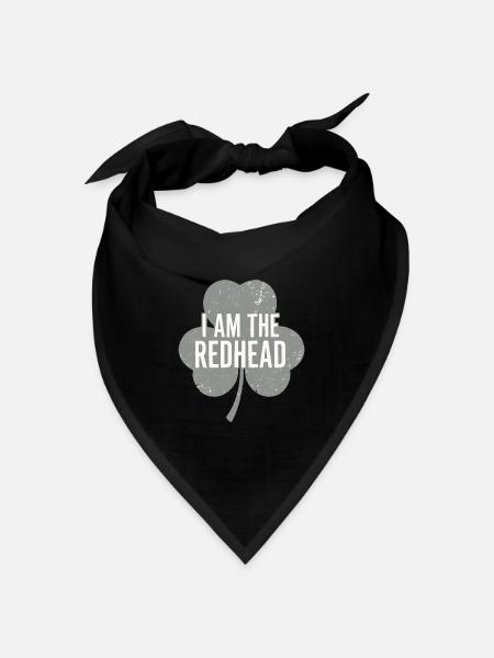 Ich bin der rothaarige Shamrock-Stolz - Bandana Dreieckstuch - Schwarz