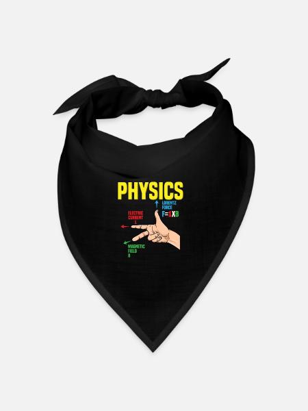 Physik Gang Zeichen I Rechte Hand Regel I Lorentz - Bandana Dreieckstuch - Schwarz