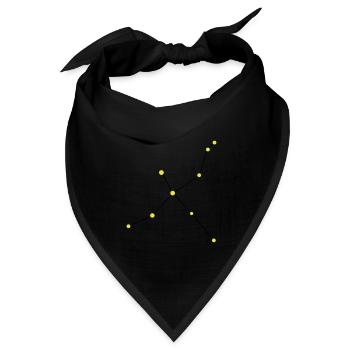 Sternbild Schwan - Bandana Dreieckstuch - Schwarz - Vorne