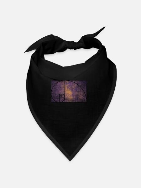 fibonacci Pyramiden Gizeh Mathematik Geometrie - Bandana Dreieckstuch - Schwarz