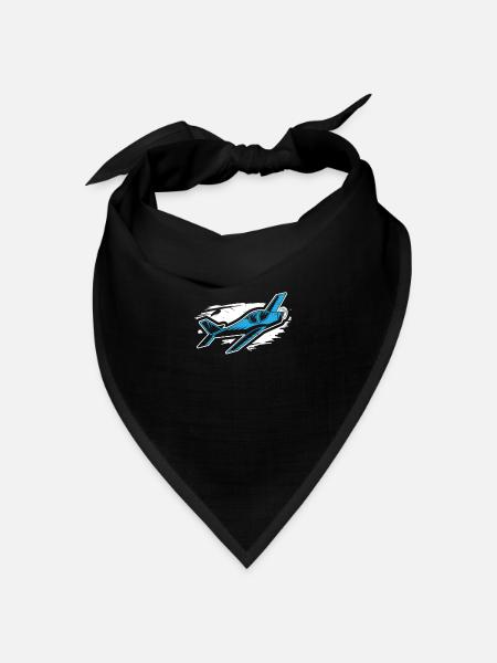 Modellflug - Bandana Dreieckstuch - Schwarz