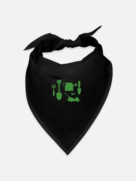 Garten - Bandana Dreieckstuch - Schwarz