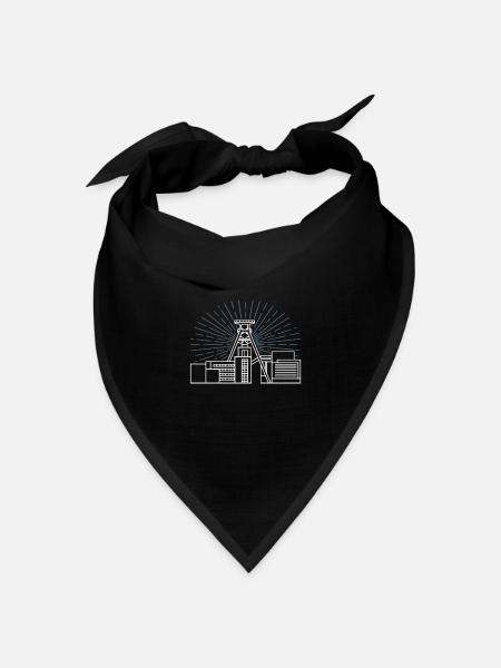 Bergbau - Bandana Dreieckstuch - Schwarz