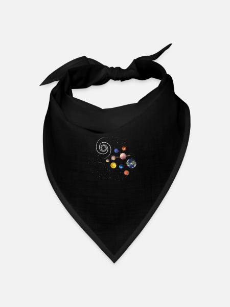 Astronomie - Bandana Dreieckstuch - Schwarz
