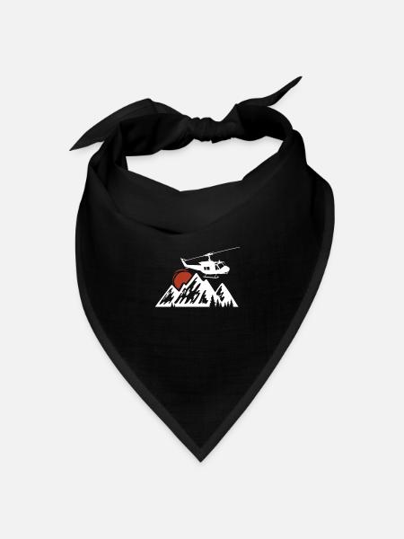 Helicopter - Bandana Dreieckstuch - Schwarz