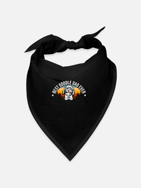 Bester Doodle Dad Ever Goldendoodle Hundeliebhaber - Bandana Dreieckstuch - Schwarz