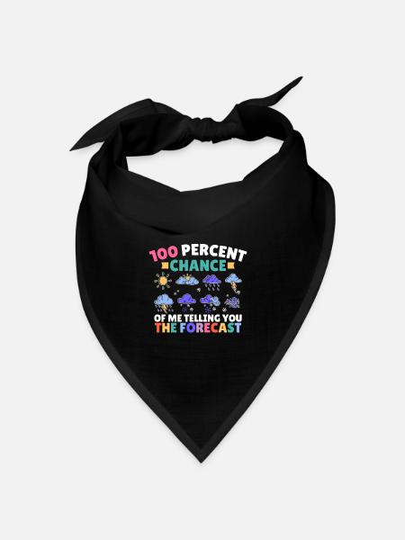 Meteorologie Wettervorhersage - Bandana Dreieckstuch - Schwarz