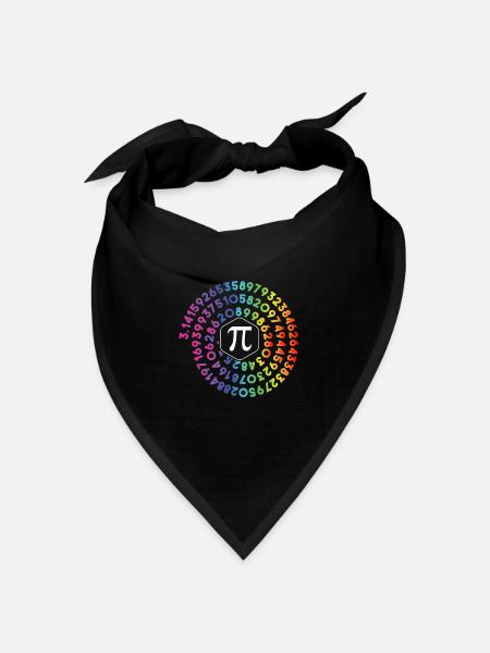 Pi Spirale | Happy Pi Day Shirt Pi Mathe 3.14 - Bandana Dreieckstuch - Schwarz