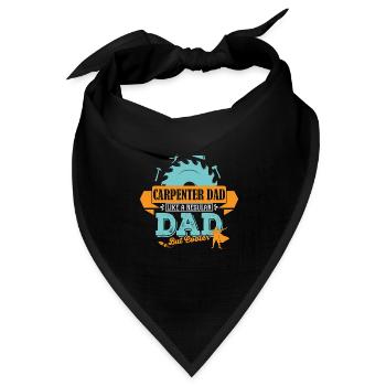 Schreiner Vater cooler Papa - Bandana Dreieckstuch - Schwarz - Vorne