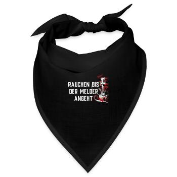 Shisha Geschenk für Wasserpfeife Shishabar Pfeife - Bandana Dreieckstuch - Schwarz - Vorne