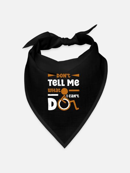 Rollstuhl Rollstuhlfahrer Beinamputation - Bandana Dreieckstuch - Schwarz