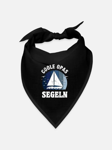 Segeln Segler Segelboot Boot Opa Vatertag Geschenk - Bandana Dreieckstuch - Schwarz