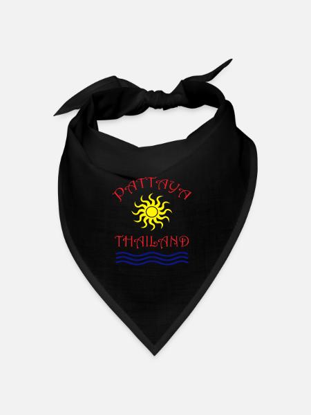 PATTAYA, THAILAND - Bandana Dreieckstuch - Schwarz