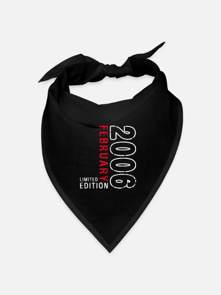 18. Geburtstag Februar Jahrgang 2006 Vintage - Bandana Dreieckstuch - Schwarz