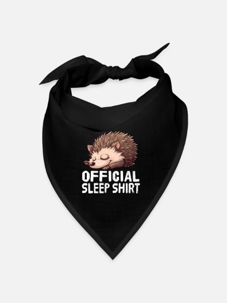 Offizielles Schlafshirt Igel - Bandana Dreieckstuch - Schwarz
