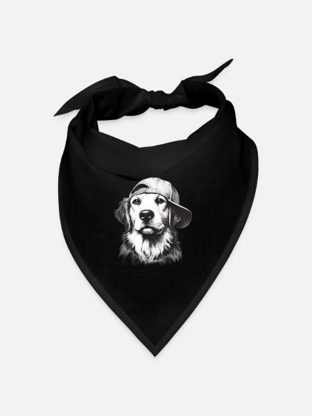 Hund - Bandana Dreieckstuch - Schwarz