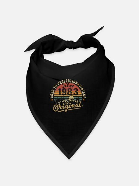 Geburtstag Juni 1983 Juni 1983 June 1983 - Bandana Dreieckstuch - Schwarz