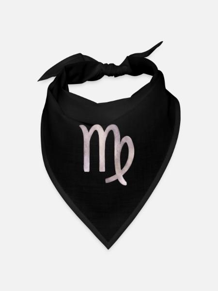Jungfrau - Bandana Dreieckstuch - Schwarz