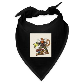Waffe des Mathematikunterrichts - Bandana Dreieckstuch - Schwarz - Vorne