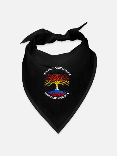 Deutsch Russisch Deutsch Russe stolz Geschenk - Bandana Dreieckstuch - Schwarz